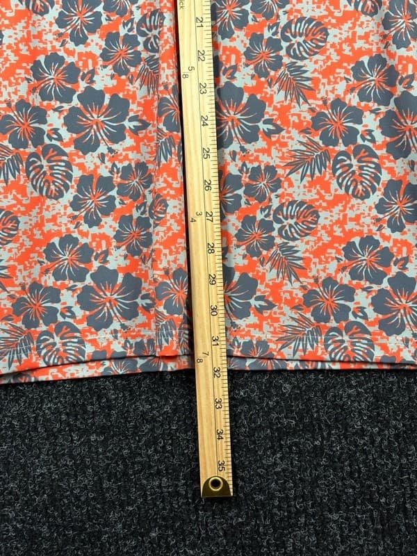 Tattoo Golf Aloha Collection Orange and Grey Floral Skull Polo Shirt - Thumbnail 6