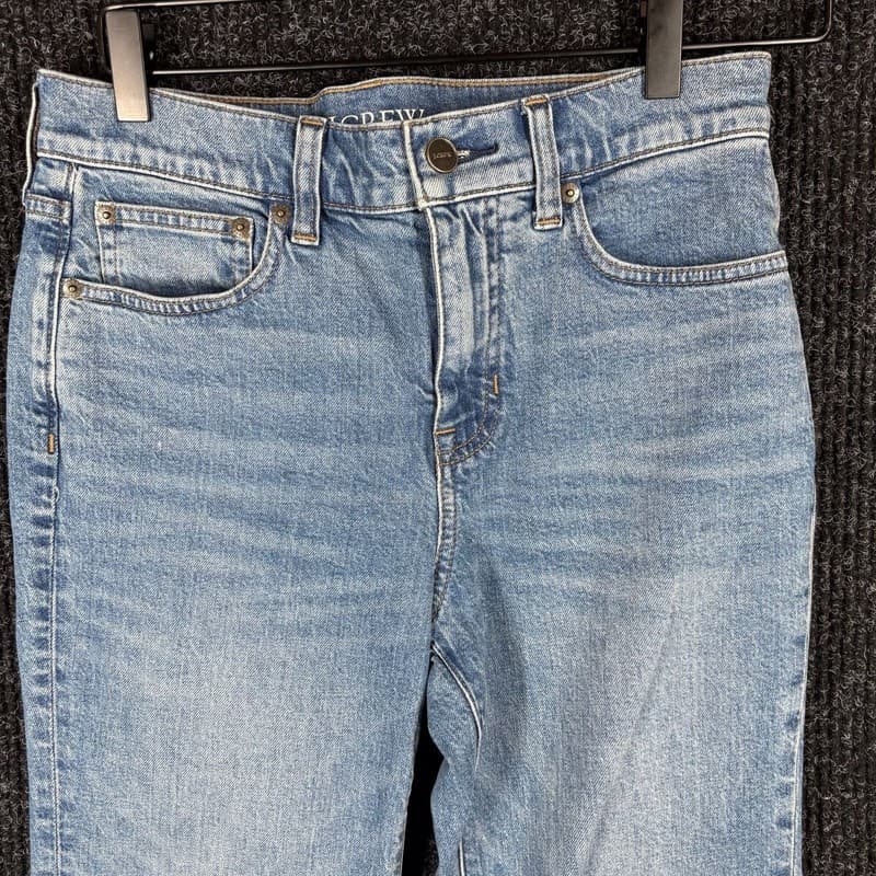 J.Crew Women's Semi-Stretch High Rise Cropped Kick Out Jeans - Size 25P - Thumbnail 3