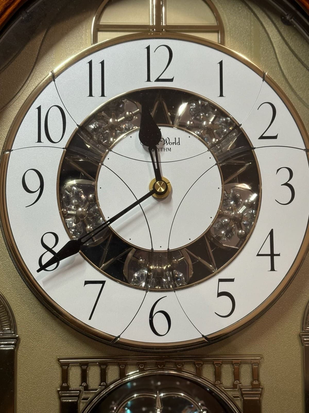 Small World Rhythm Musical Clock, Americana Christmas Hymns - Thumbnail 2