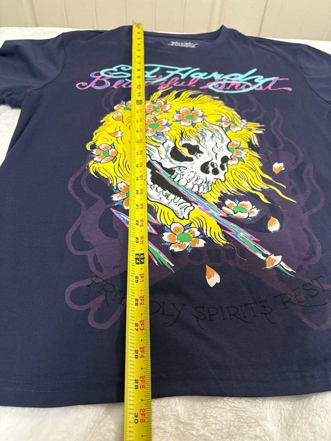 Ed Hardy Beautiful Ghost Graphic T-Shirt - Thumbnail 5