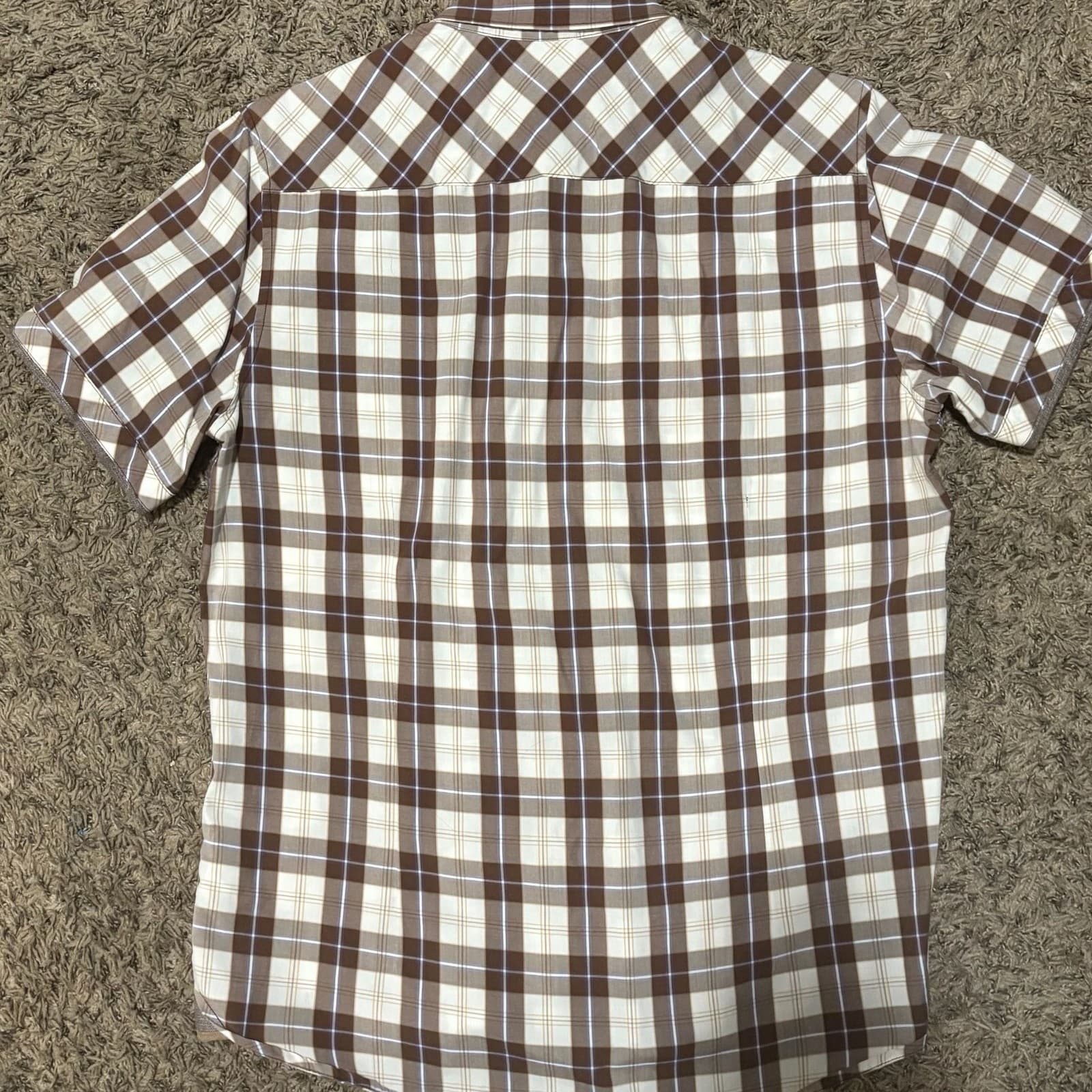 Seven Diamonds Originals Short Sleeve Plaid Button Down Shirt Men's Size Medium - Thumbnail 10
