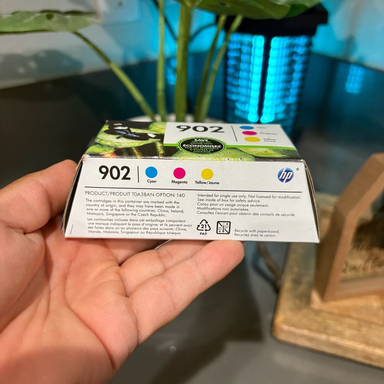 HP 902 3-Pack Cyan, Magenta, and Yellow Original Ink Cartridges (T0A38AN) - Thumbnail 2