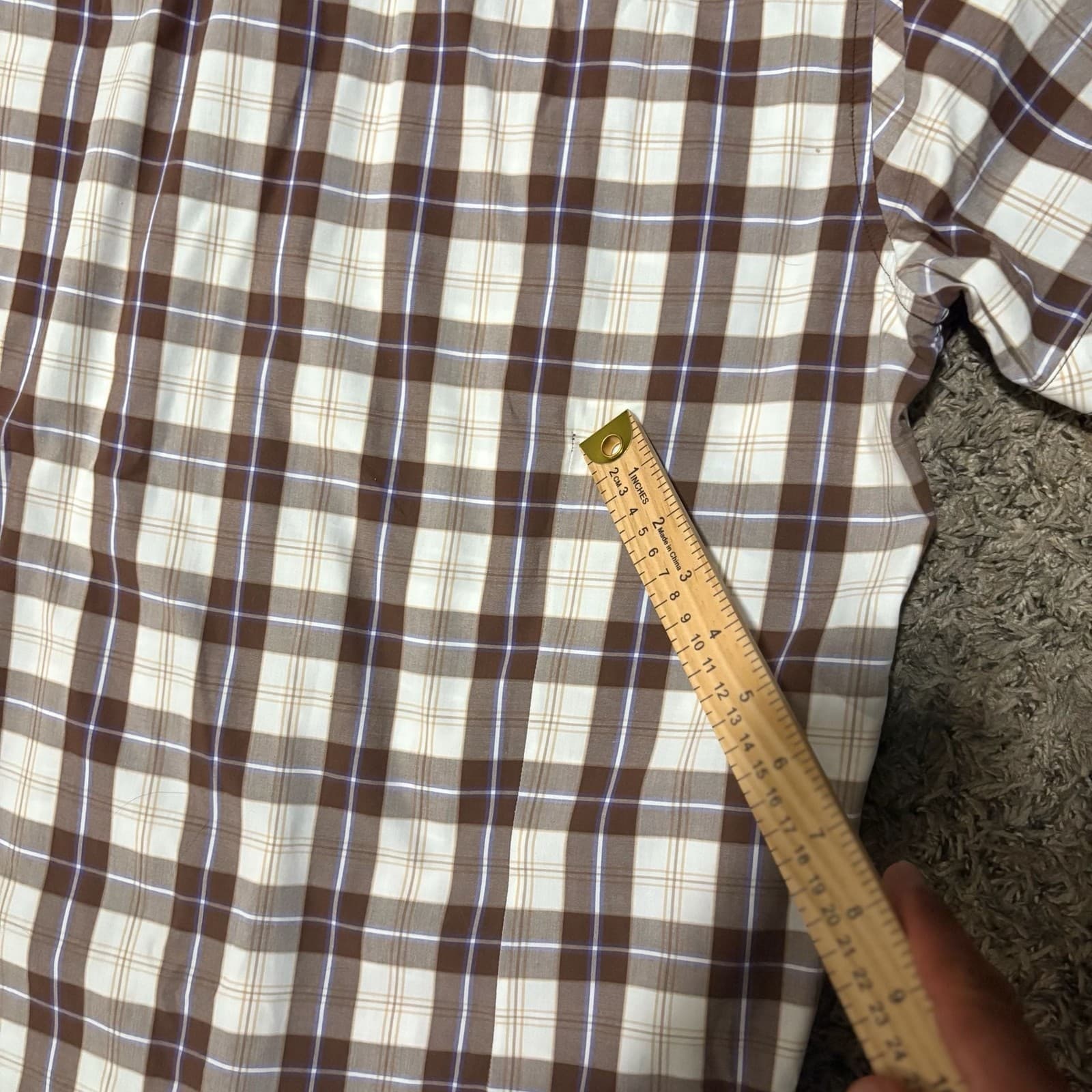 Seven Diamonds Originals Short Sleeve Plaid Button Down Shirt Men's Size Medium - Thumbnail 11