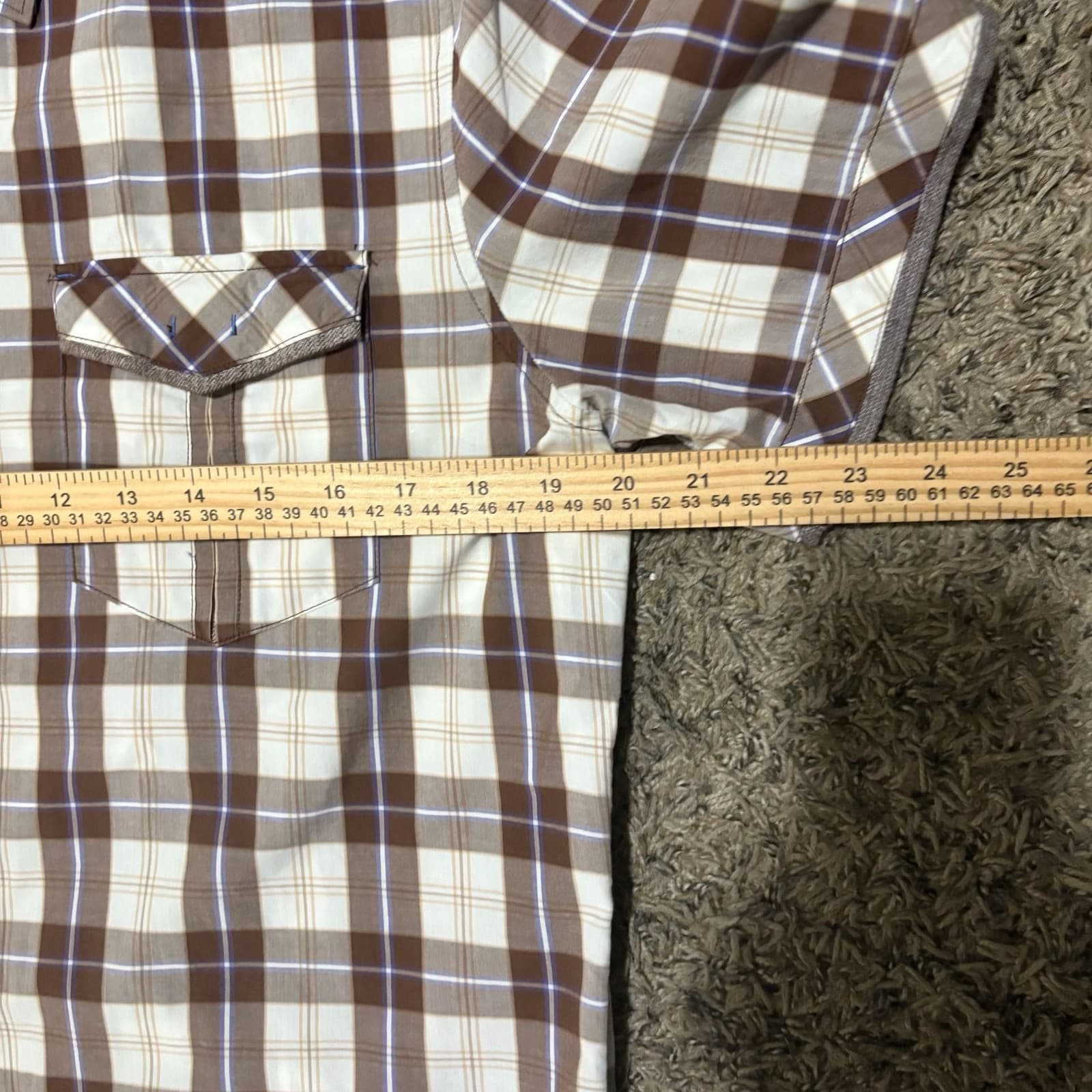 Seven Diamonds Originals Short Sleeve Plaid Button Down Shirt Men's Size Medium - Thumbnail 9