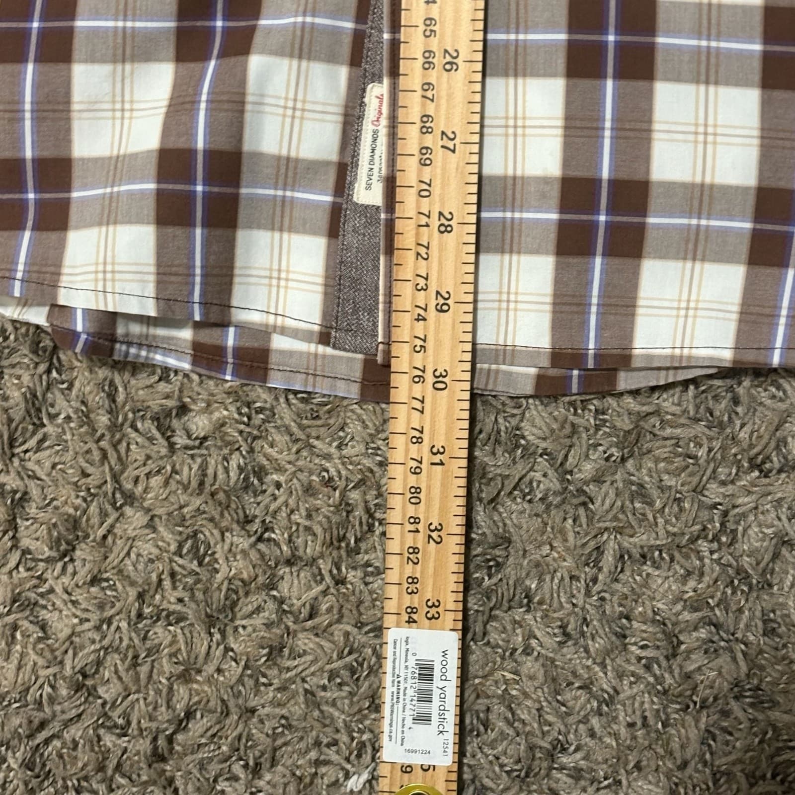 Seven Diamonds Originals Short Sleeve Plaid Button Down Shirt Men's Size Medium - Thumbnail 7
