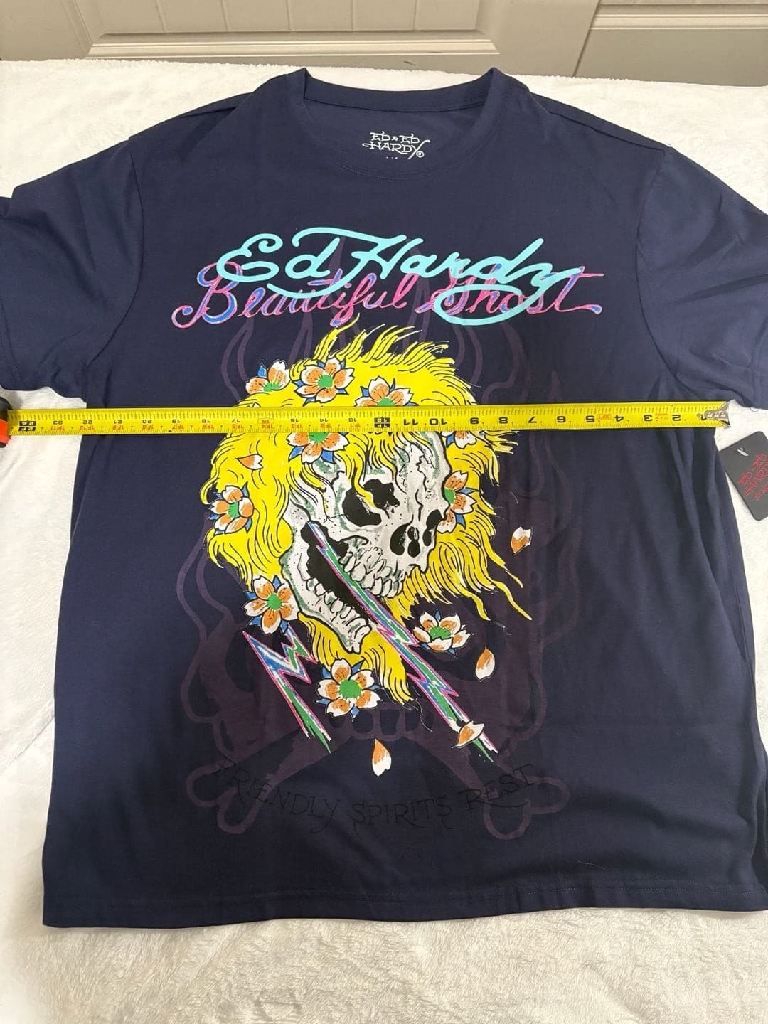 Ed Hardy Beautiful Ghost Graphic T-Shirt - Thumbnail 7