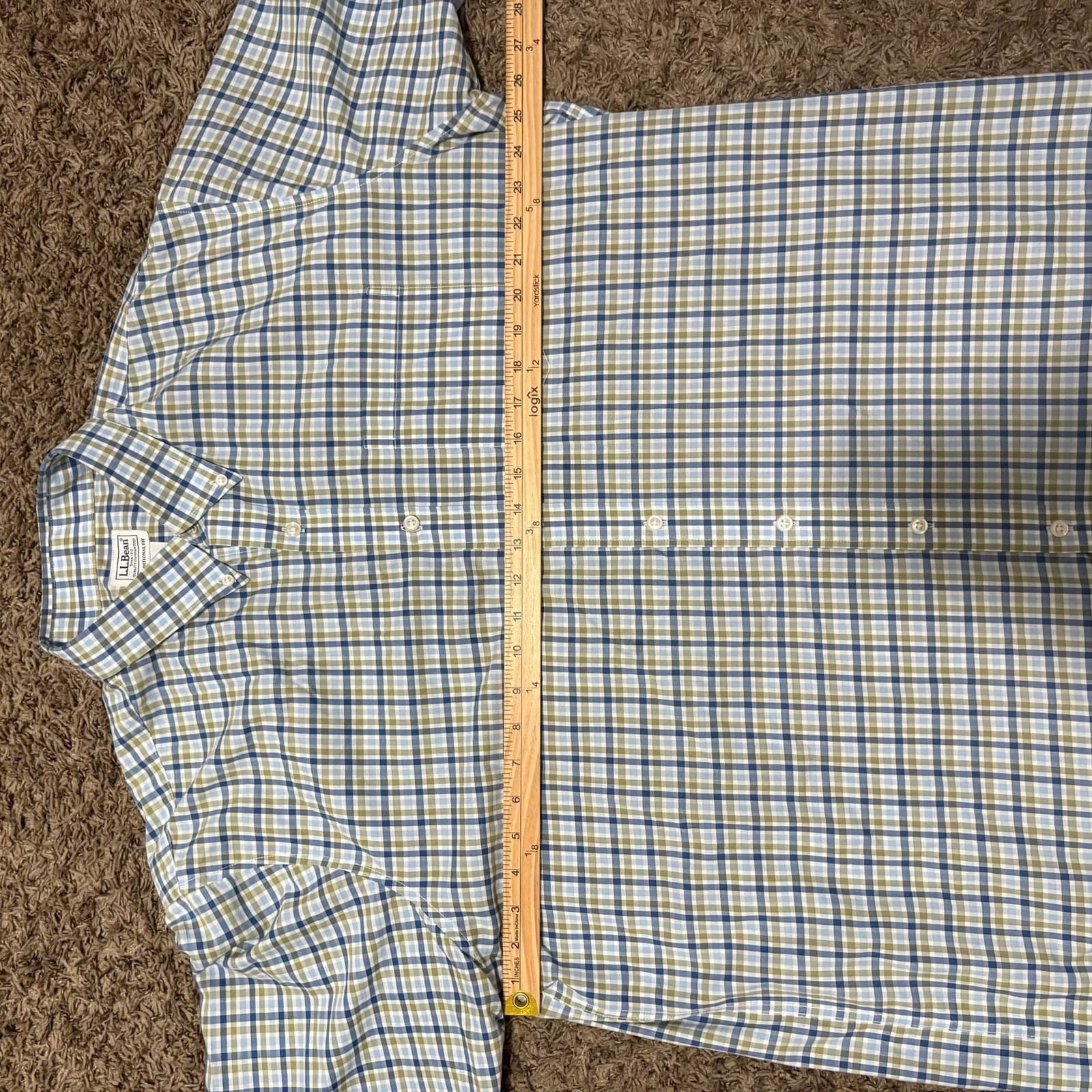 L.L.Bean Traditional Fit Plaid Short Sleeve Button Down Shirt XL-Tall - Thumbnail 9