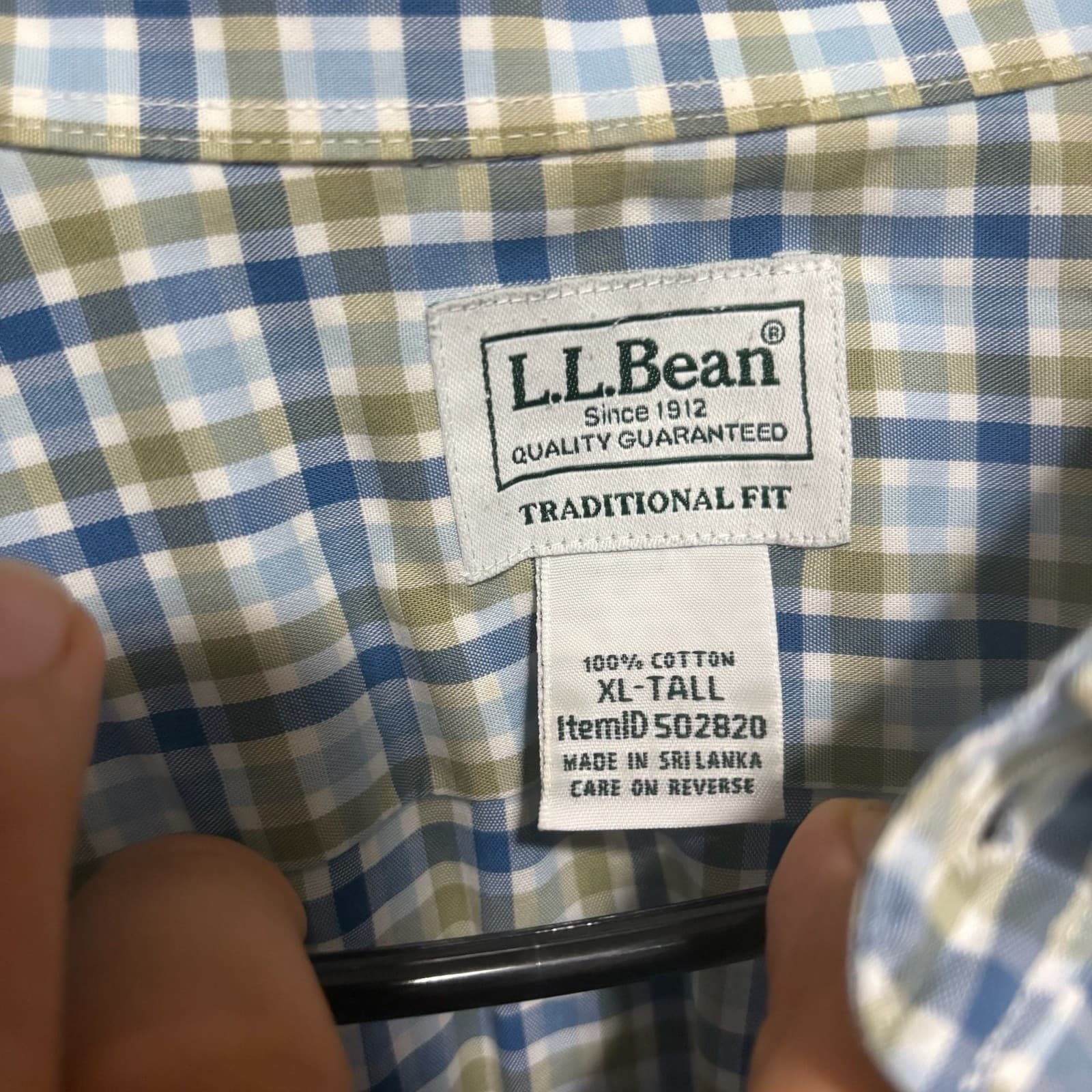 L.L.Bean Traditional Fit Plaid Short Sleeve Button Down Shirt XL-Tall - Thumbnail 3