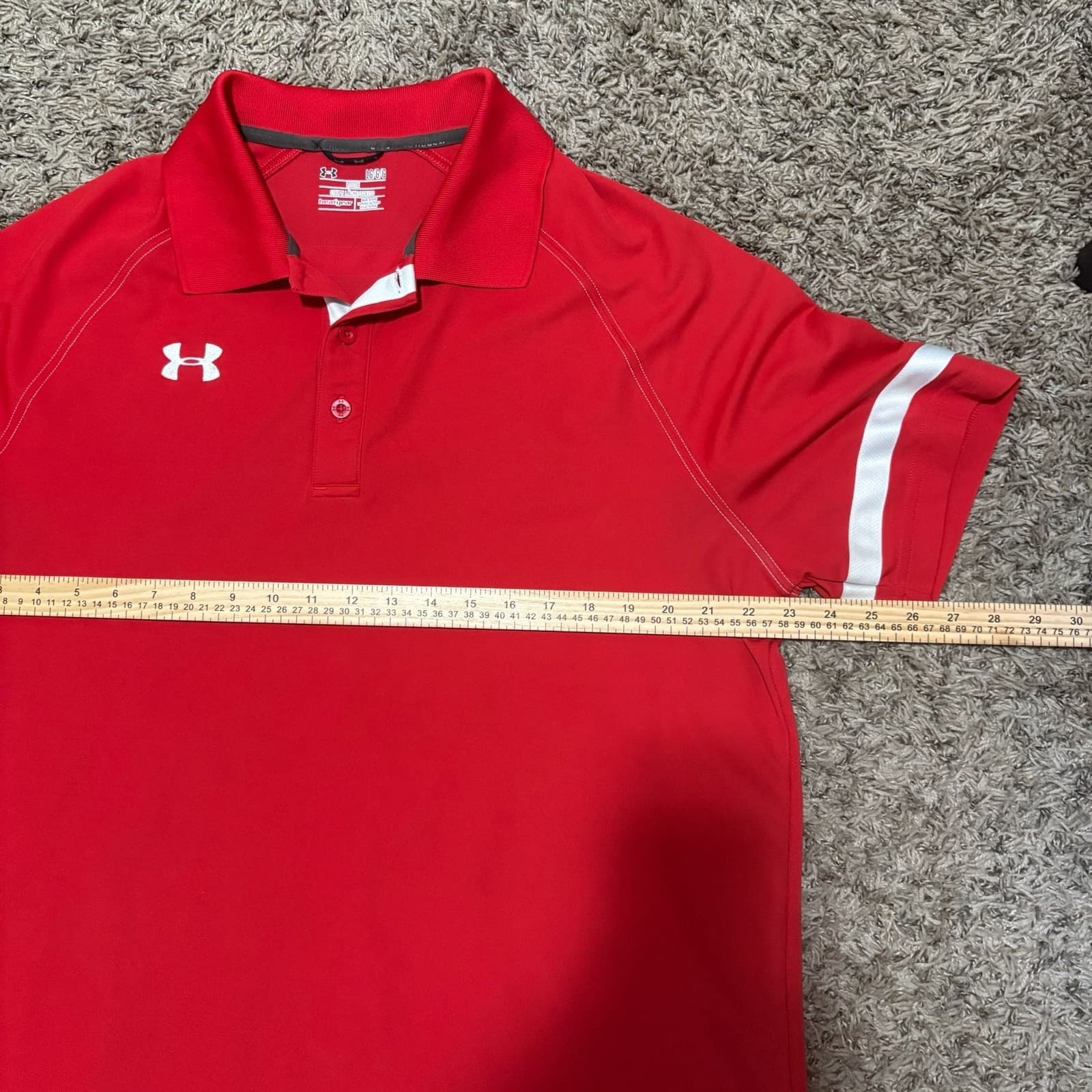 Under Armour Performance Polo Shirt Red Men's Size Large - Thumbnail 13