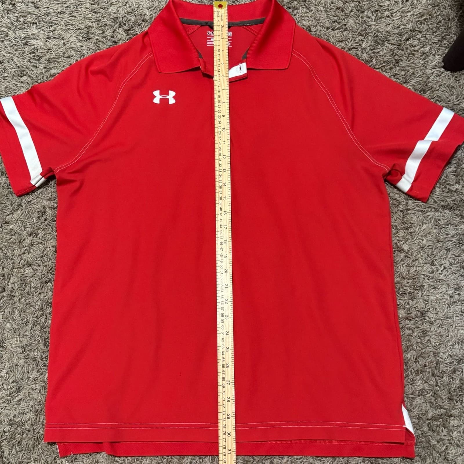 Under Armour Performance Polo Shirt Red Men's Size Large - Thumbnail 11