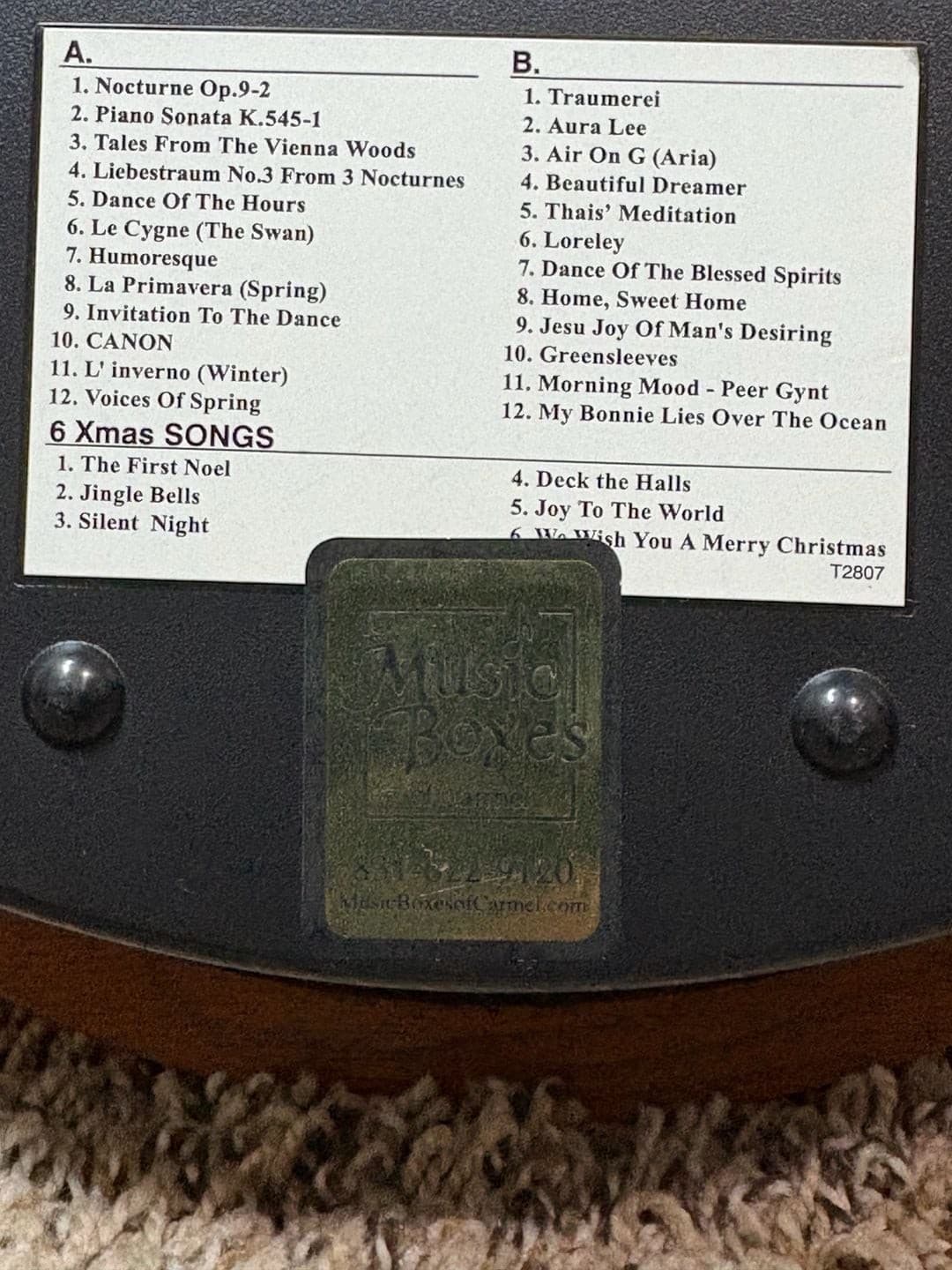 Small World Rhythm Musical Clock, Americana Christmas Hymns - Thumbnail 5