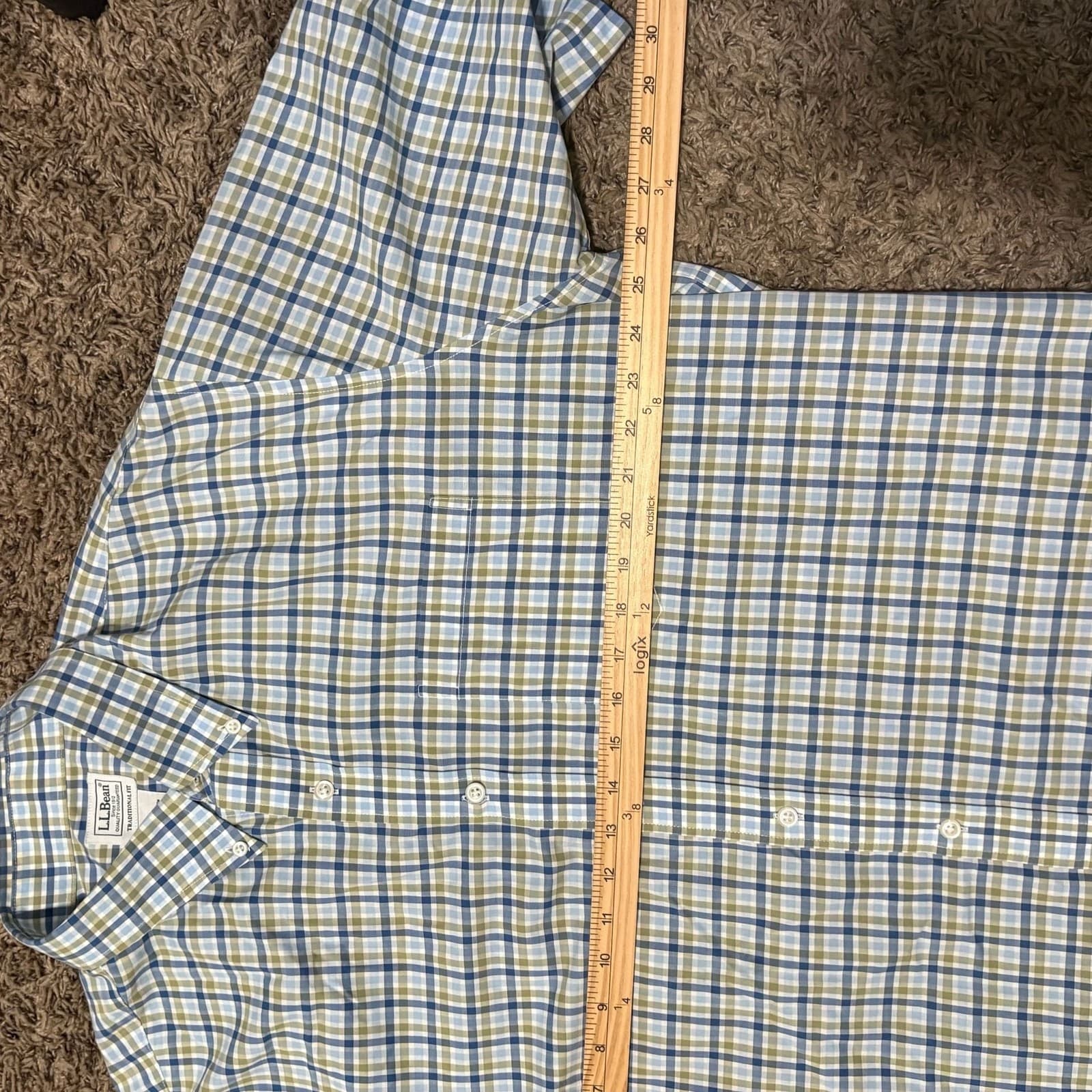 L.L.Bean Traditional Fit Plaid Short Sleeve Button Down Shirt XL-Tall - Thumbnail 11