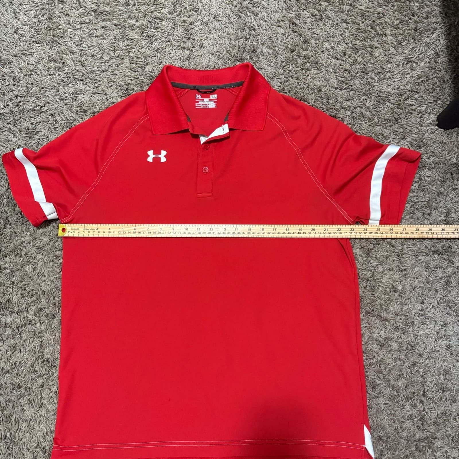 Under Armour Performance Polo Shirt Red Men's Size Large - Thumbnail 14