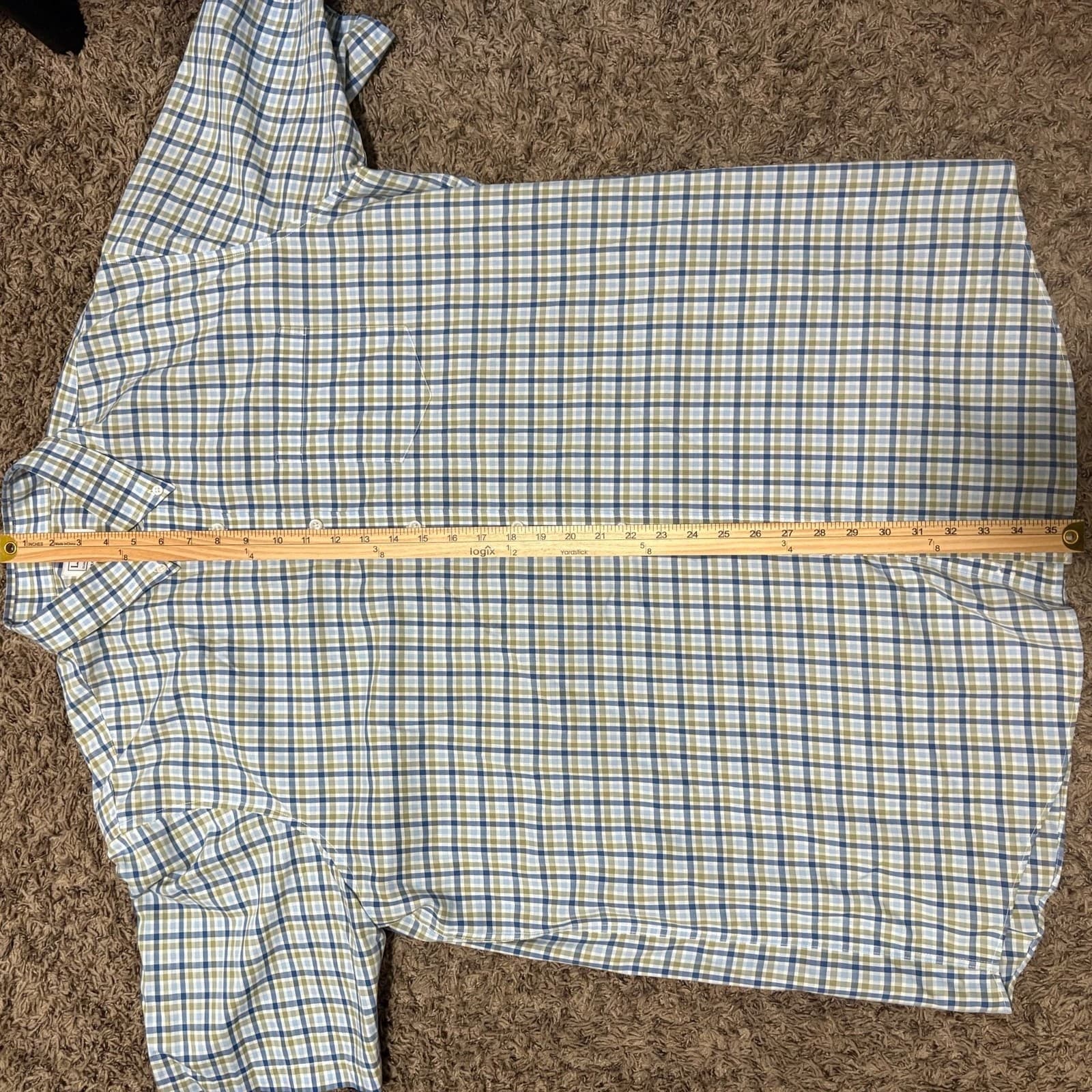 L.L.Bean Traditional Fit Plaid Short Sleeve Button Down Shirt XL-Tall - Thumbnail 7