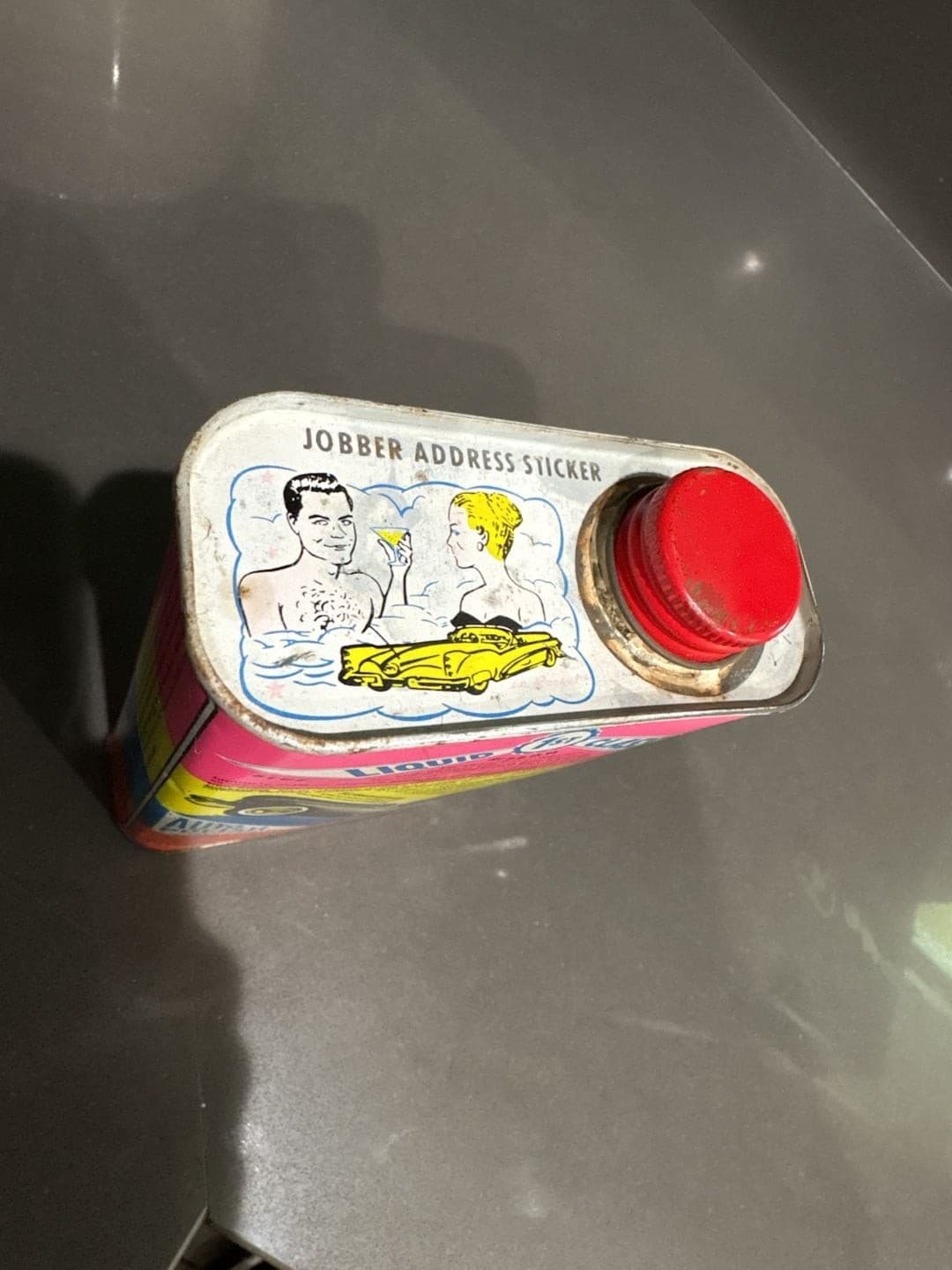 Vintage Liquid 1st Class Auto Polish Metal Can - Thumbnail 10