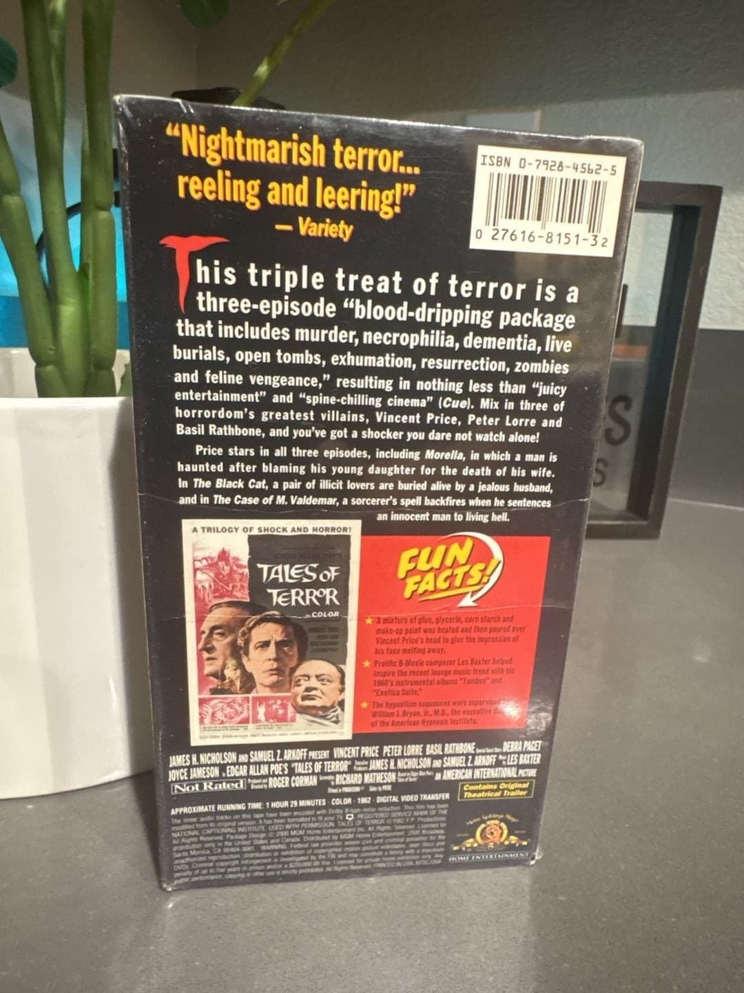 Tales of Terror VHS MGM Midnite Movies Vincent Price - Thumbnail 2