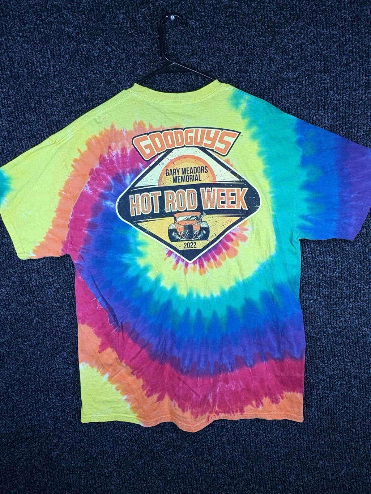 GoodGuys 2022 Hot Rod Week Tye Die Men's T Shirt XL - Thumbnail 5
