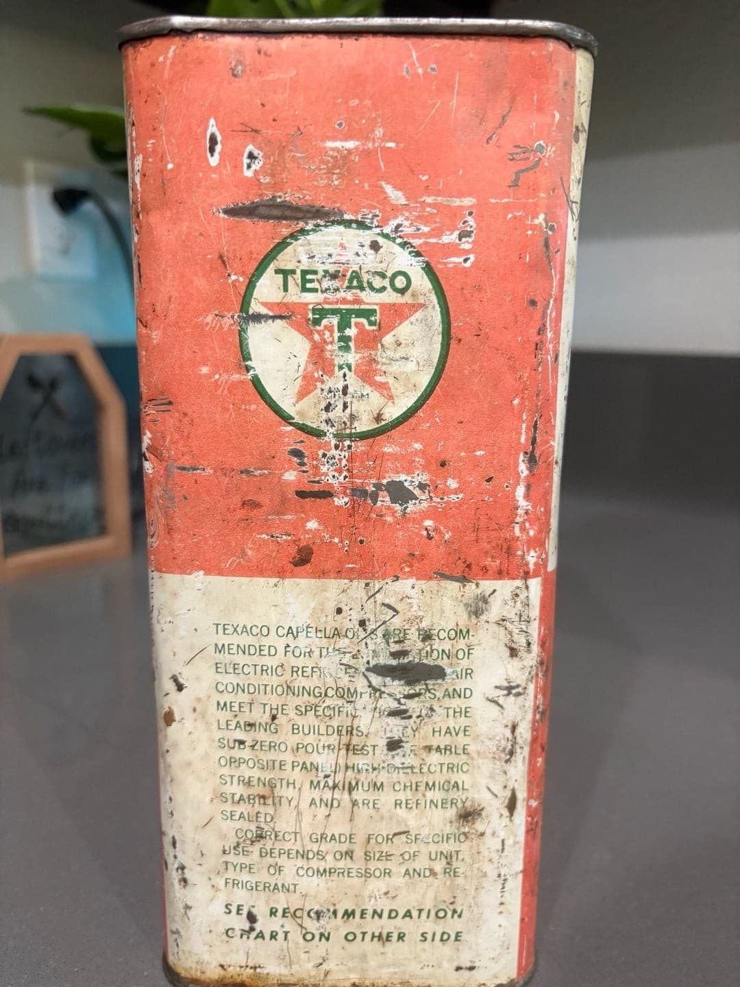 Vintage Texaco Capella Oil 1 Gallon Metal Can - Thumbnail 3