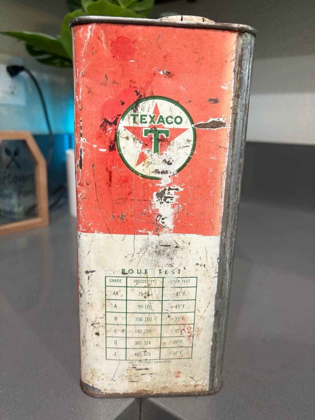 Vintage Texaco Capella Oil 1 Gallon Metal Can - Thumbnail 6