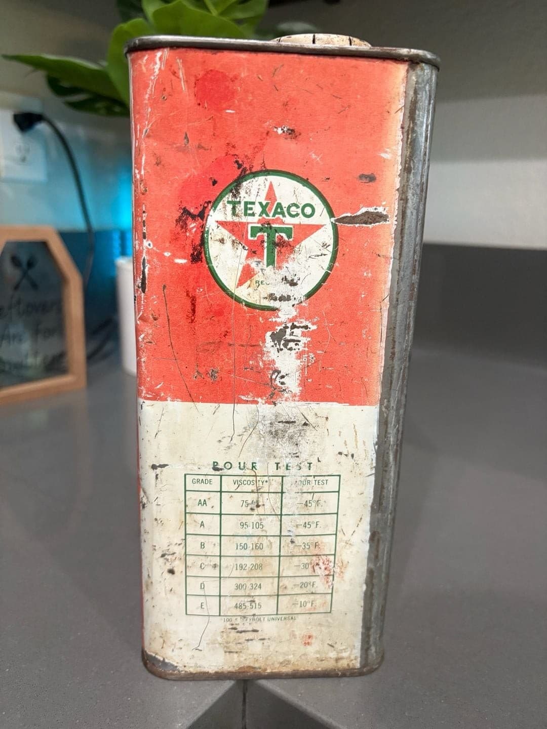 Vintage Texaco Capella Oil 1 Gallon Metal Can - Thumbnail 9