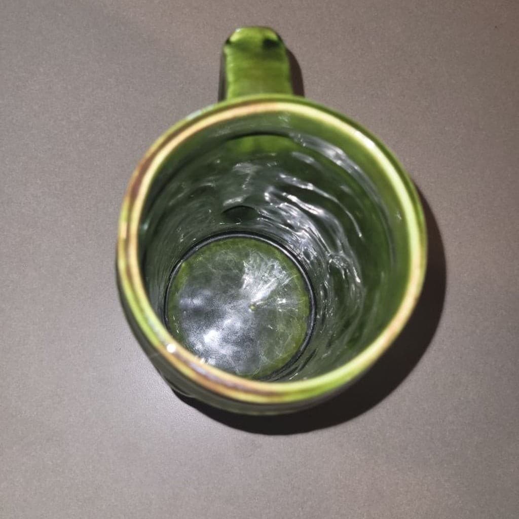 Vintage West German Green Ceramic Beer Stein TM 67 - Thumbnail 4
