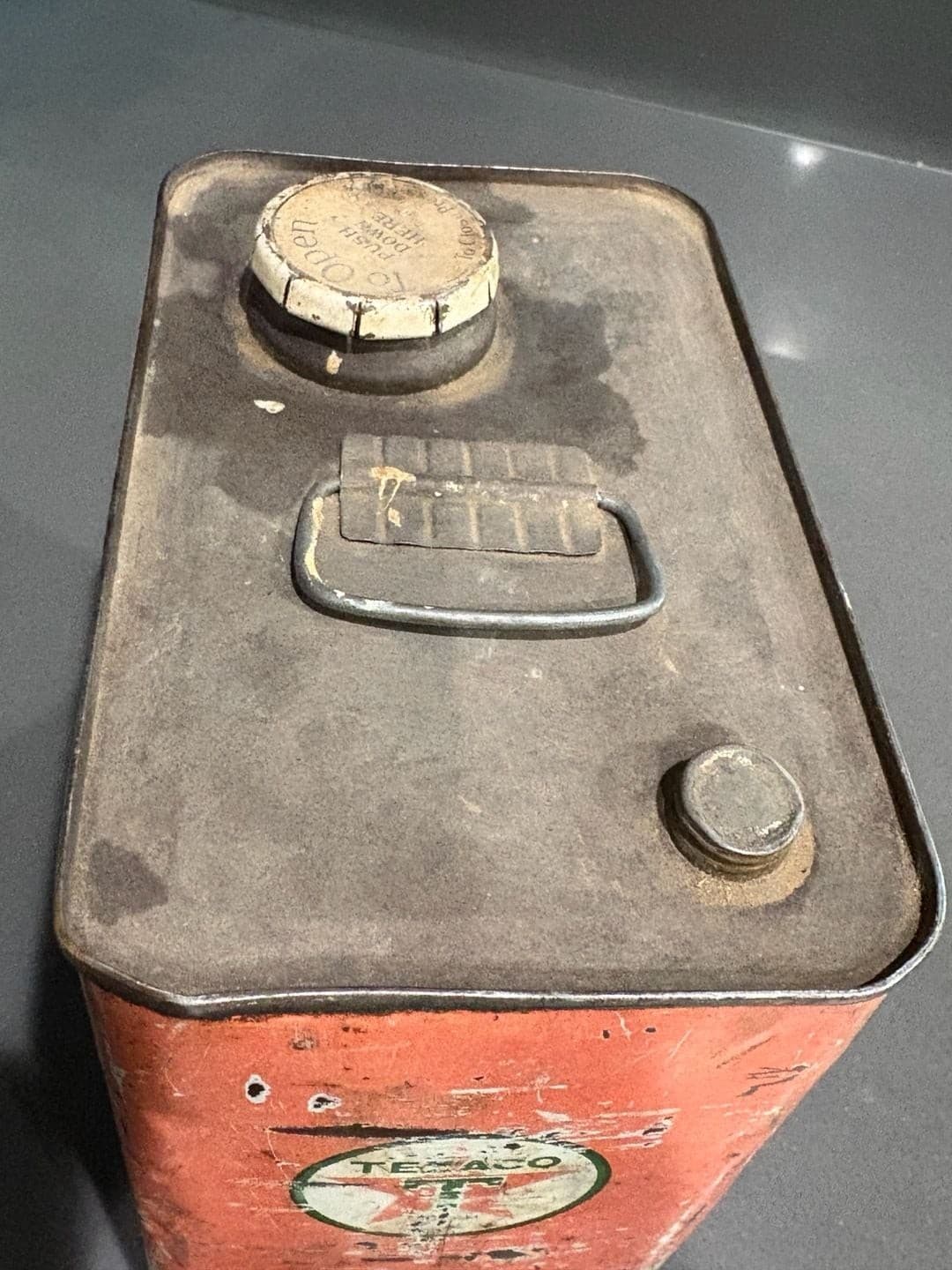 Vintage Texaco Capella Oil 1 Gallon Metal Can - Thumbnail 7