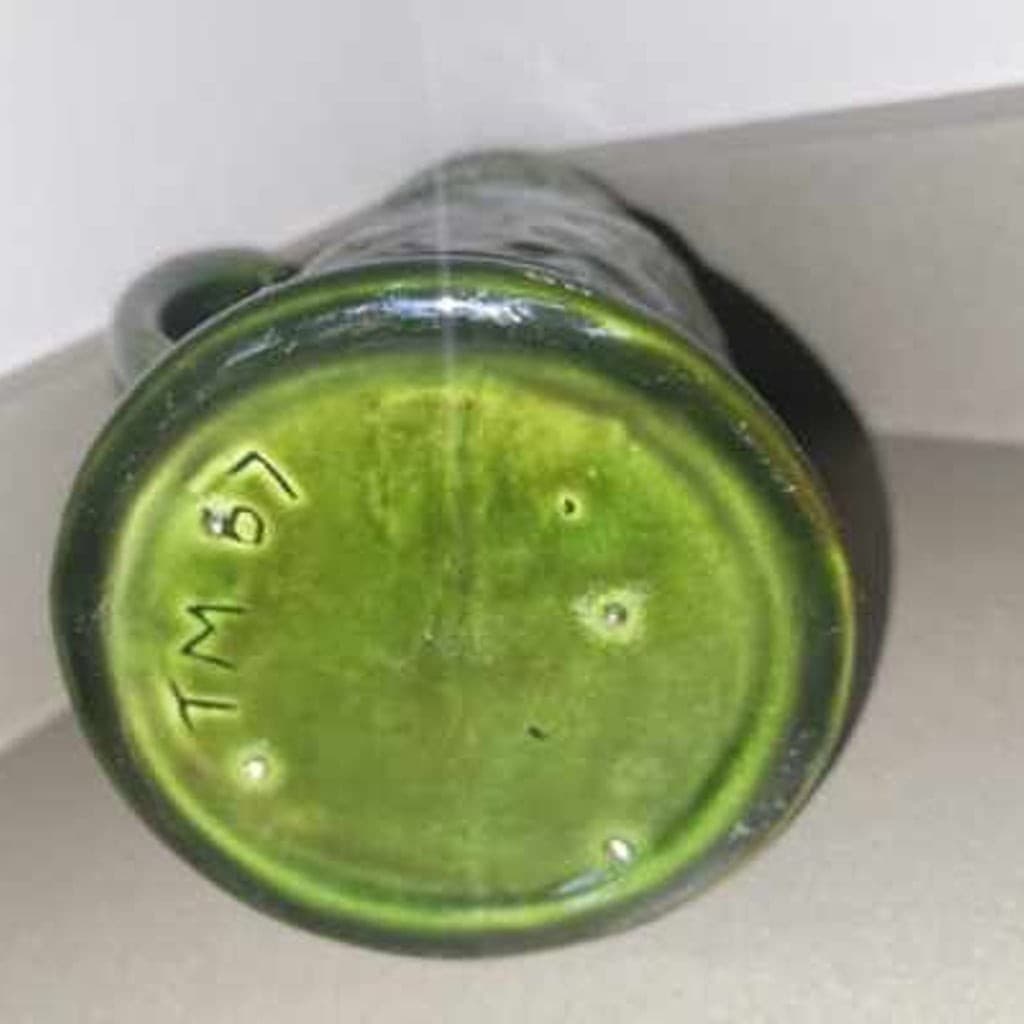 Vintage West German Green Ceramic Beer Stein TM 67 - Thumbnail 5