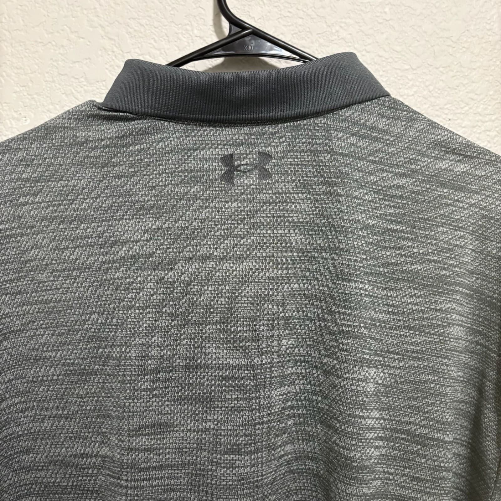 Under Armour UA Performance Golf Polo Textured Gray Shirt Top Mens Large NWT - Thumbnail 3