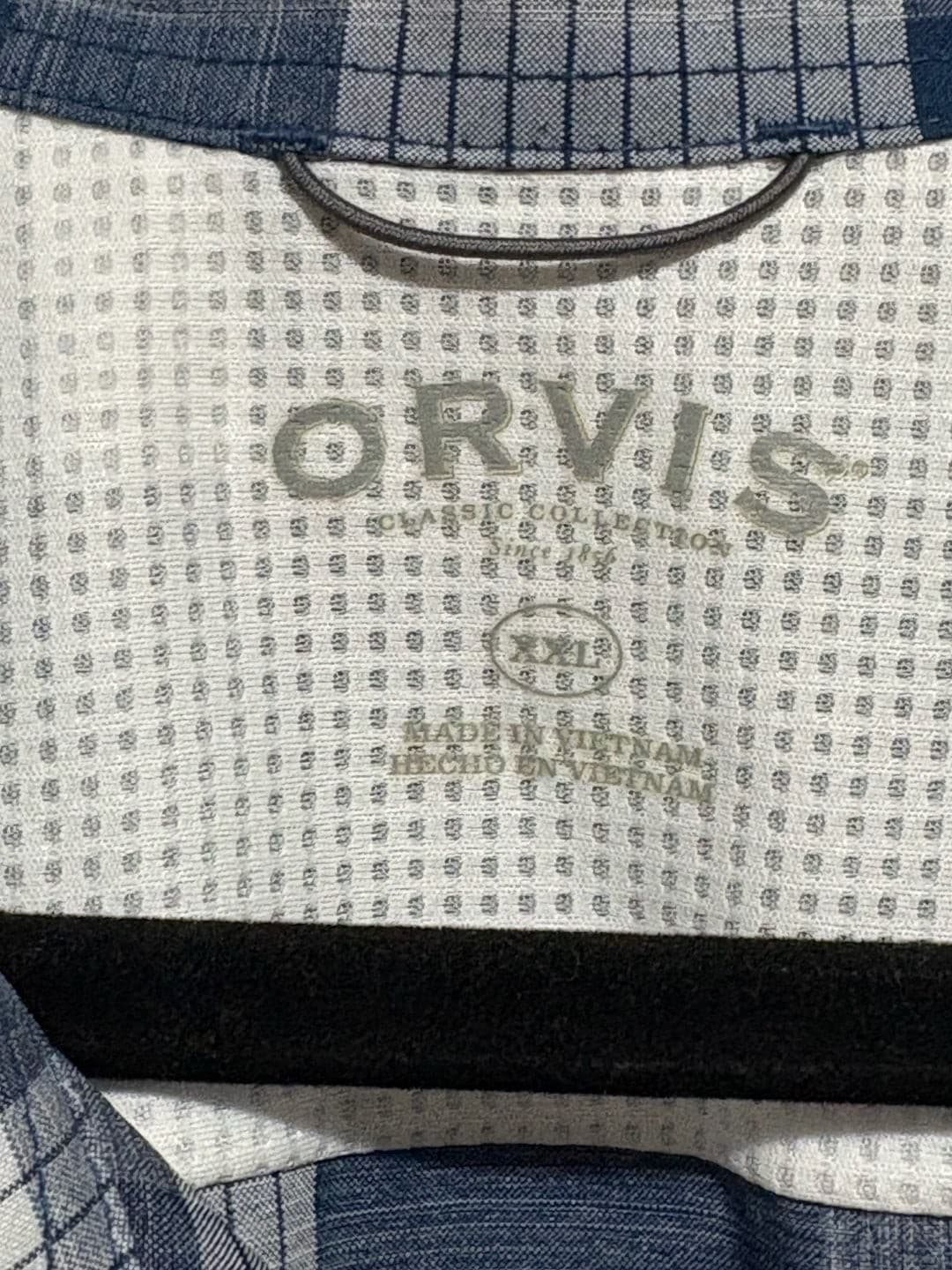 Orvis Men's Short Sleeve Plaid Button Down Shirt XXL - Thumbnail 2