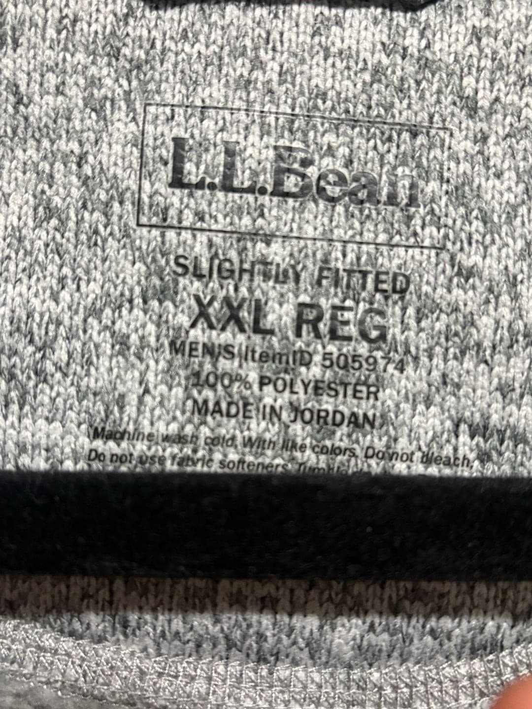 L.L.Bean Mens Gray Fleece Vest - Thumbnail 3