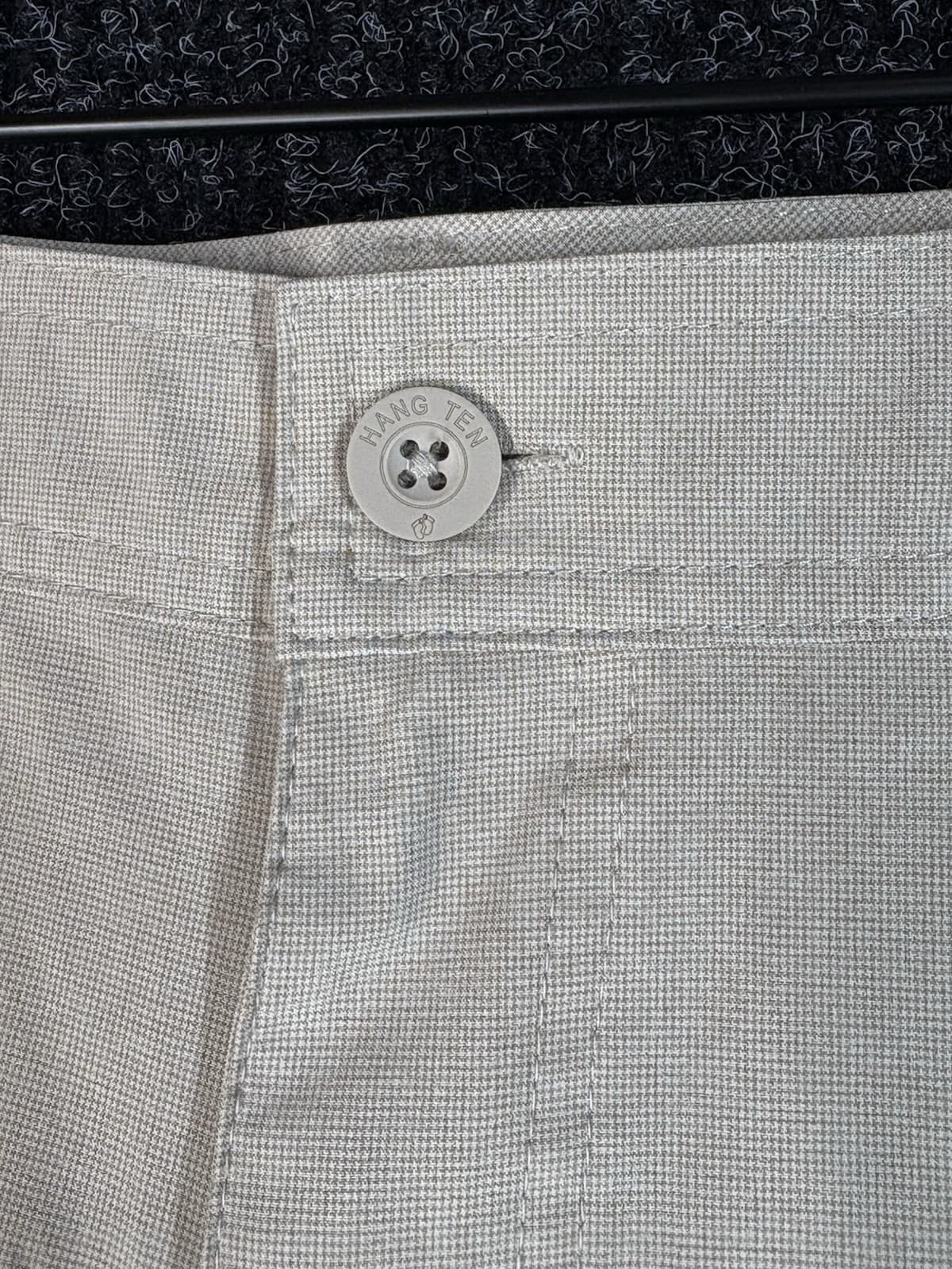 Hang Ten Men's Flat Front Beige Performance Shorts Size 40 - Thumbnail 4