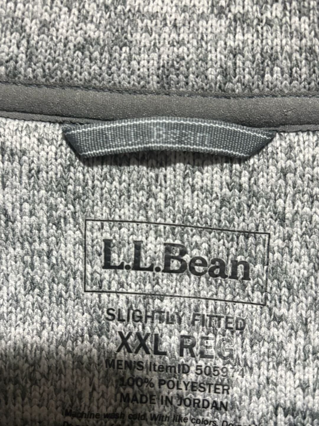 L.L.Bean Mens Gray Fleece Vest - Thumbnail 5