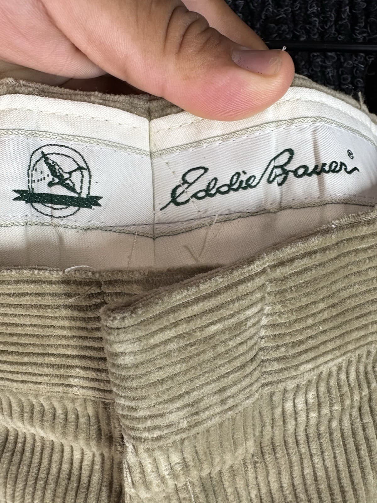 Eddie Bauer Men's Corduroy Pants Vintage Wide Wale, Size 42s Brown, High Rise - Thumbnail 5