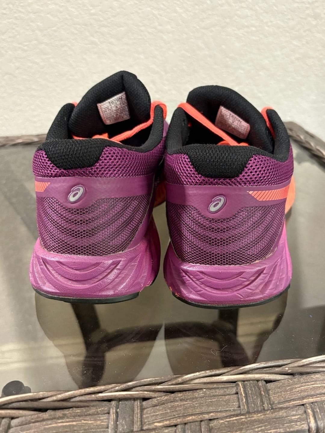 Asics FuzeX Lyte Women's Running Shoes Purple and Orange Size 9 - Thumbnail 5