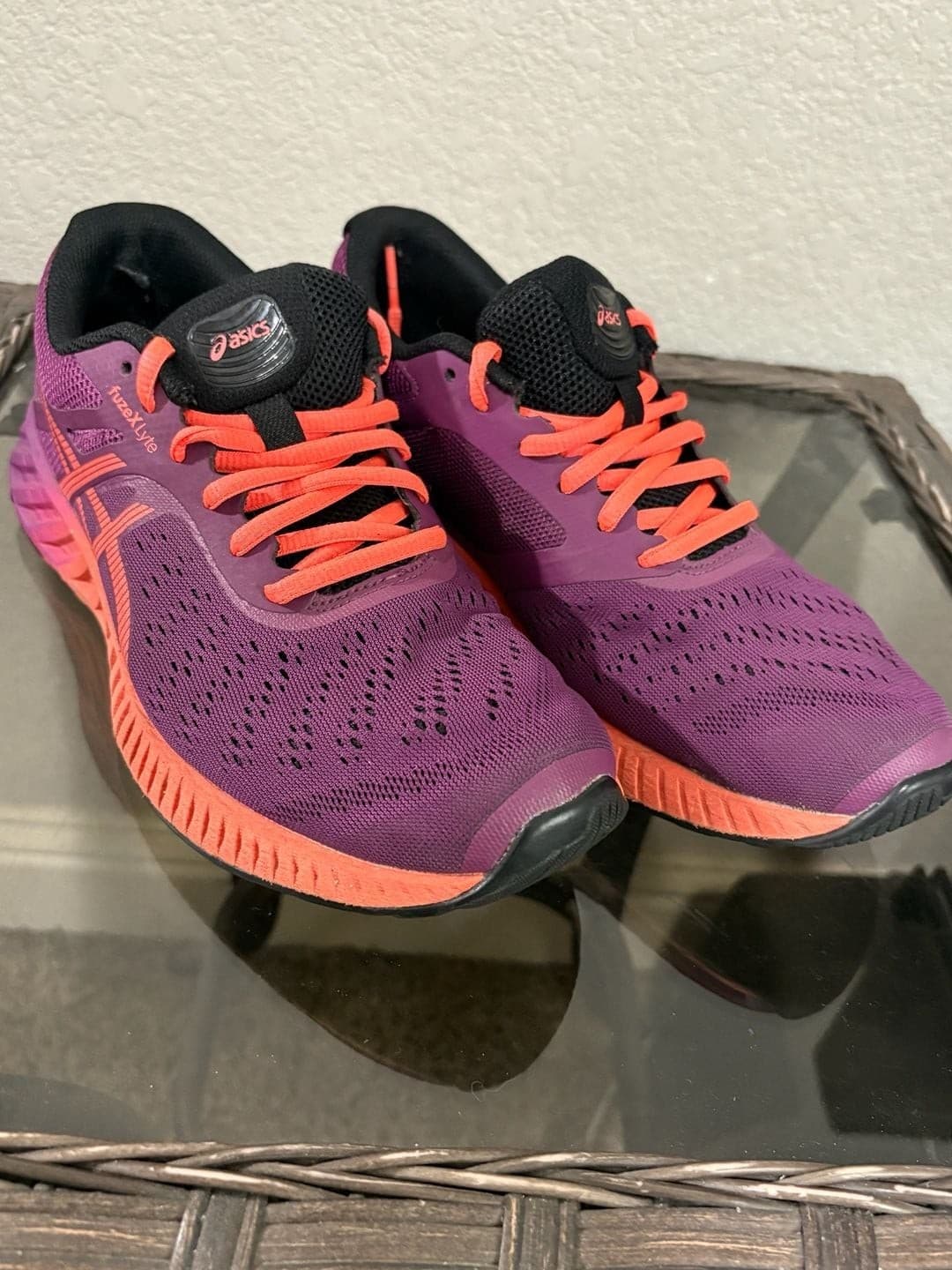 Asics FuzeX Lyte Women's Running Shoes Purple and Orange Size 9 - Thumbnail 3
