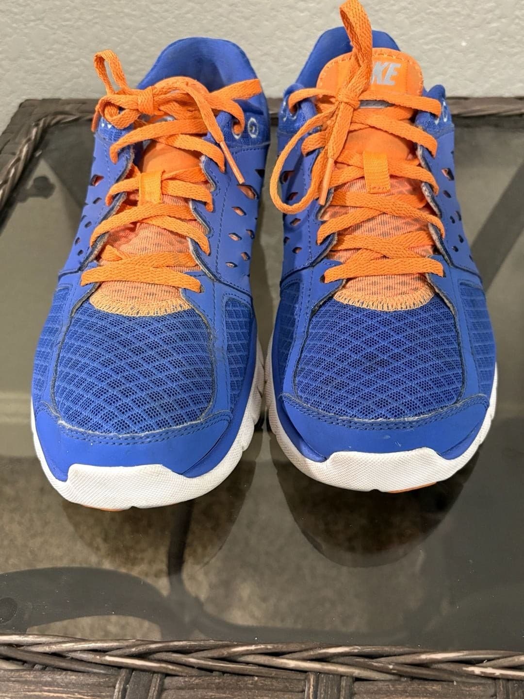 Nike Flex 2013 Run Women's Running Sneakers Blue and Orange - Thumbnail 3