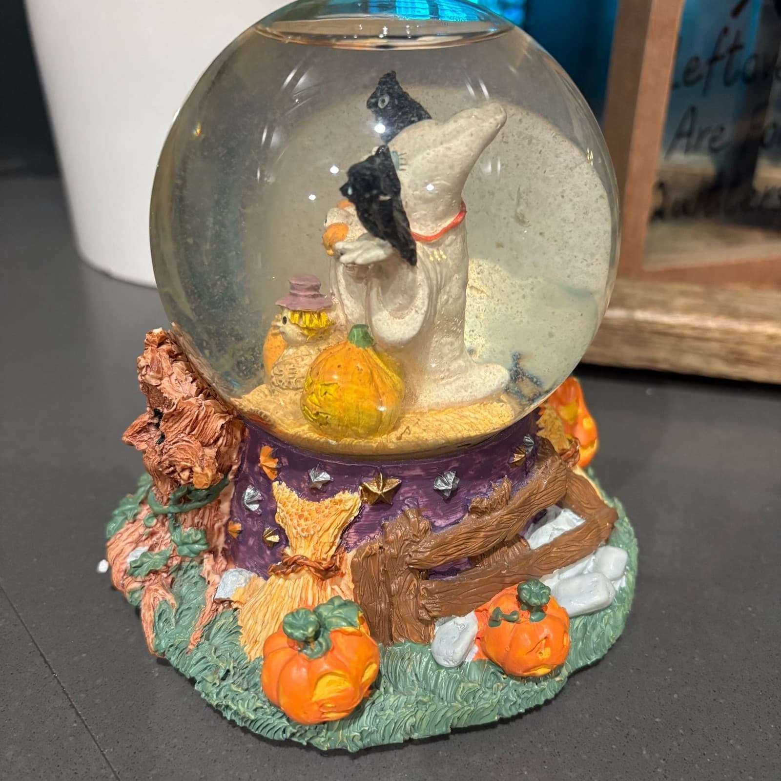 Vintage Halloween Ghost Snow Globe with - Thumbnail 2