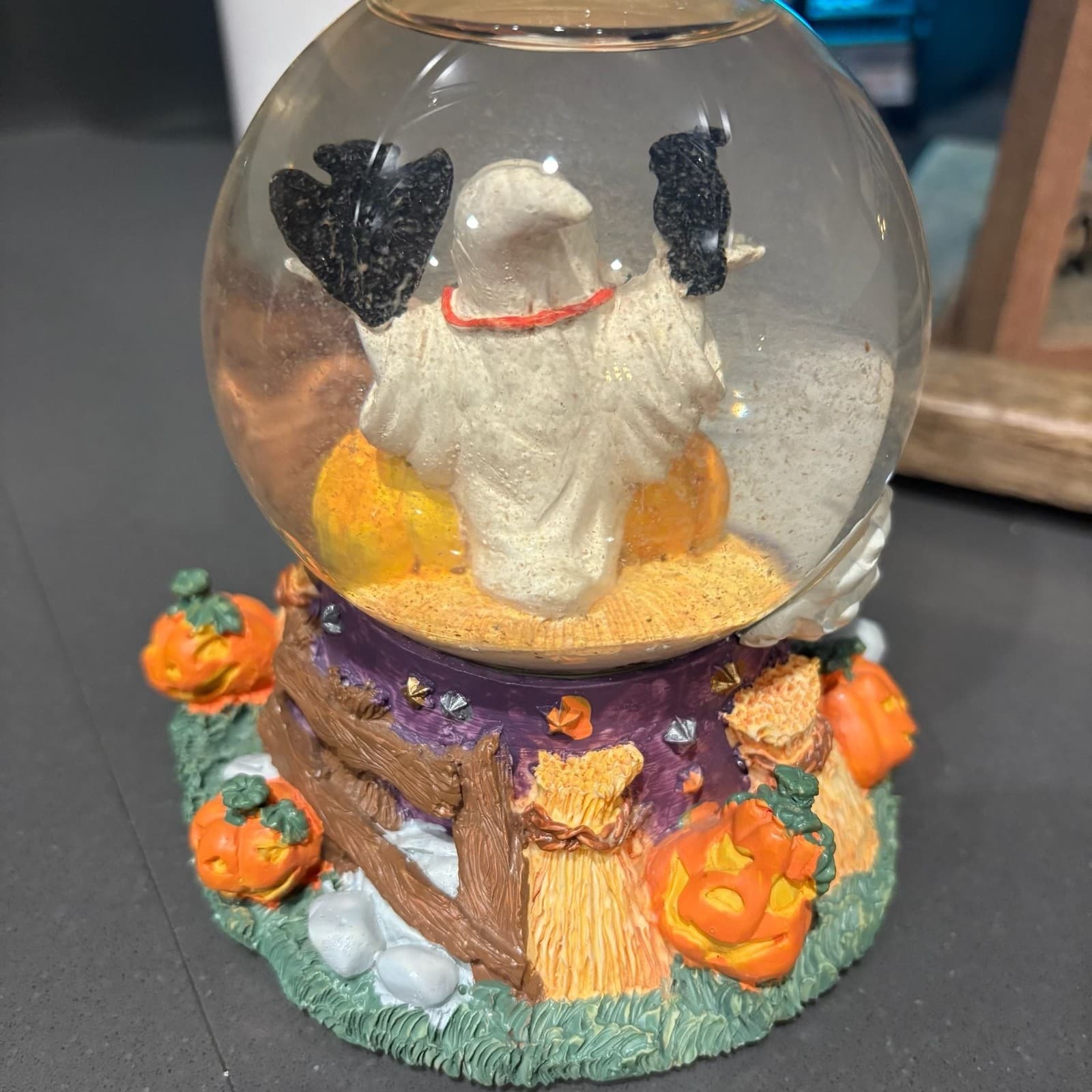 Vintage Halloween Ghost Snow Globe with - Thumbnail 3