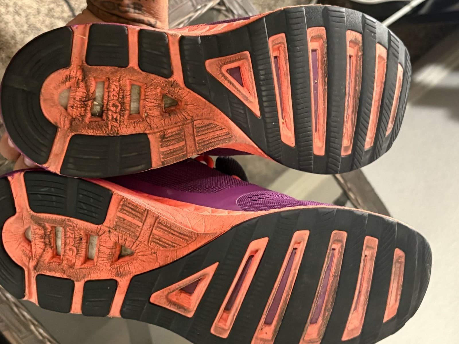 Asics FuzeX Lyte Women's Running Shoes Purple and Orange Size 9 - Thumbnail 7