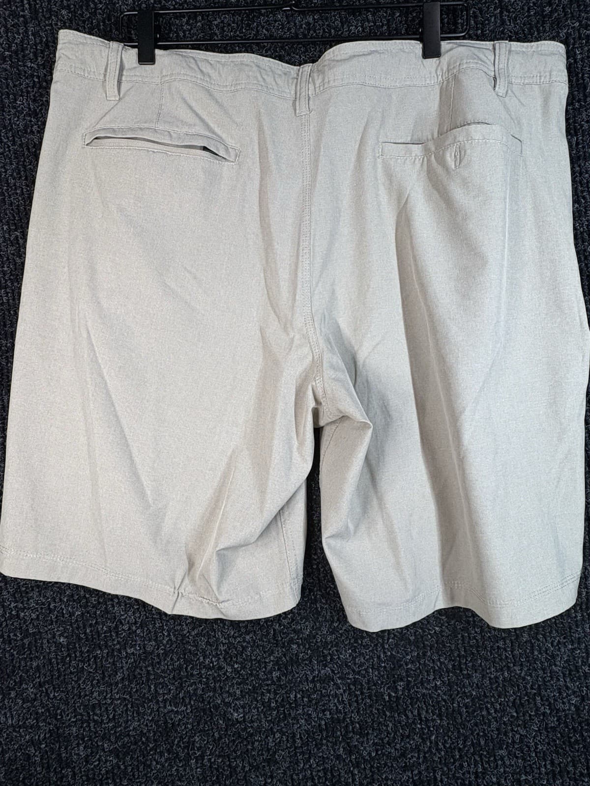 Hang Ten Men's Flat Front Beige Performance Shorts Size 40 - Thumbnail 8