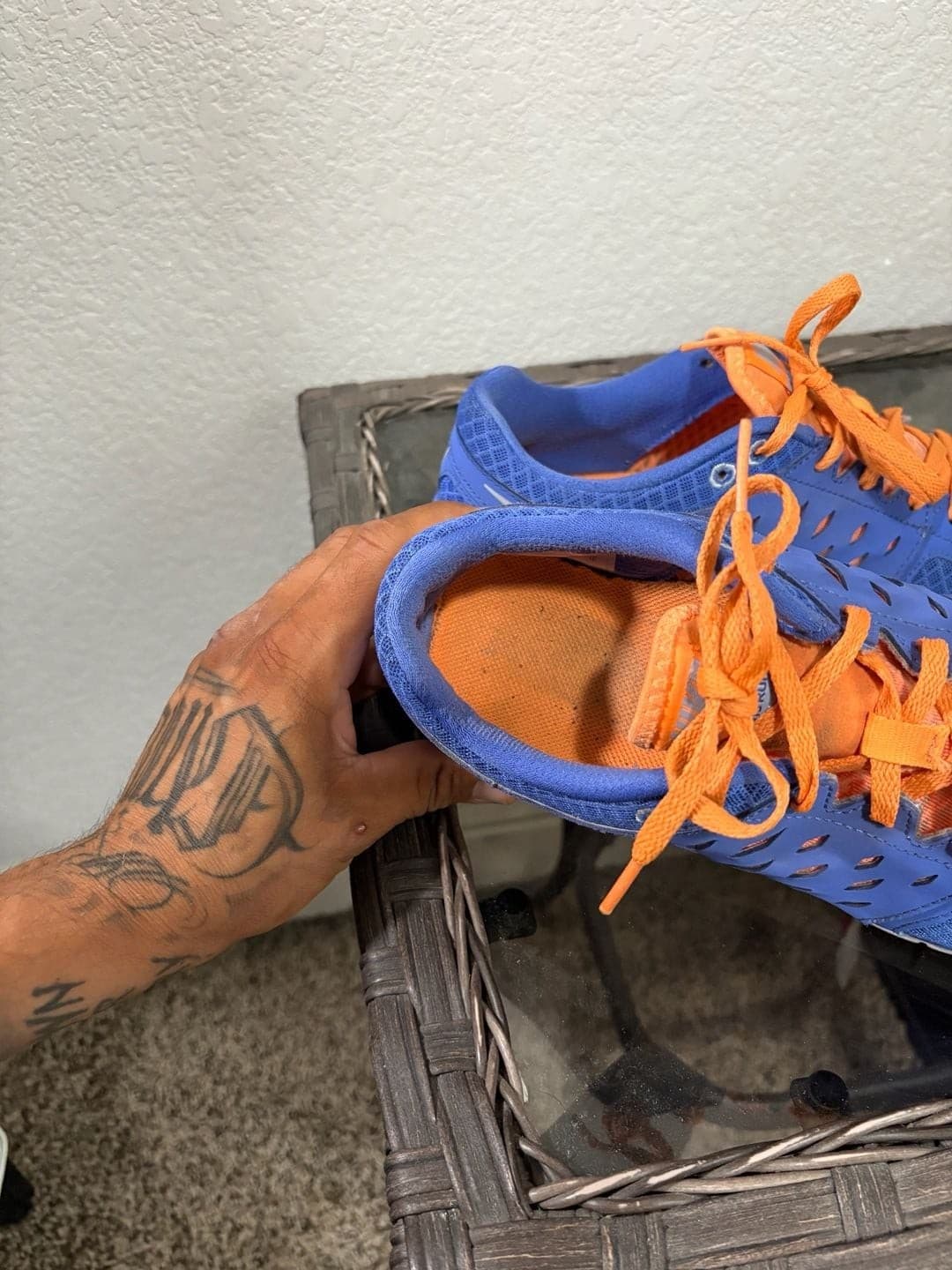 Nike Flex 2013 Run Women's Running Sneakers Blue and Orange - Thumbnail 10