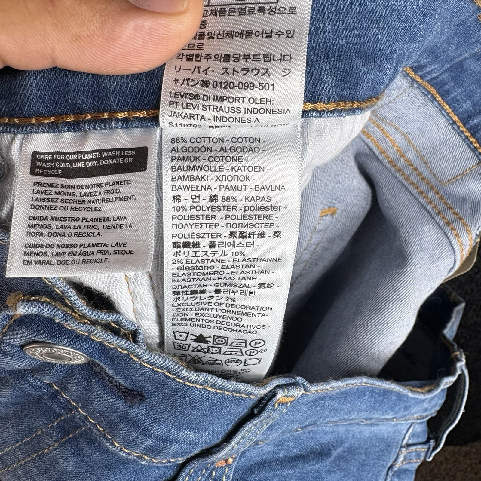 Levi's 514 Men's Straight Leg Stretch Blue Jeans, Size 38"x32" - Thumbnail 12