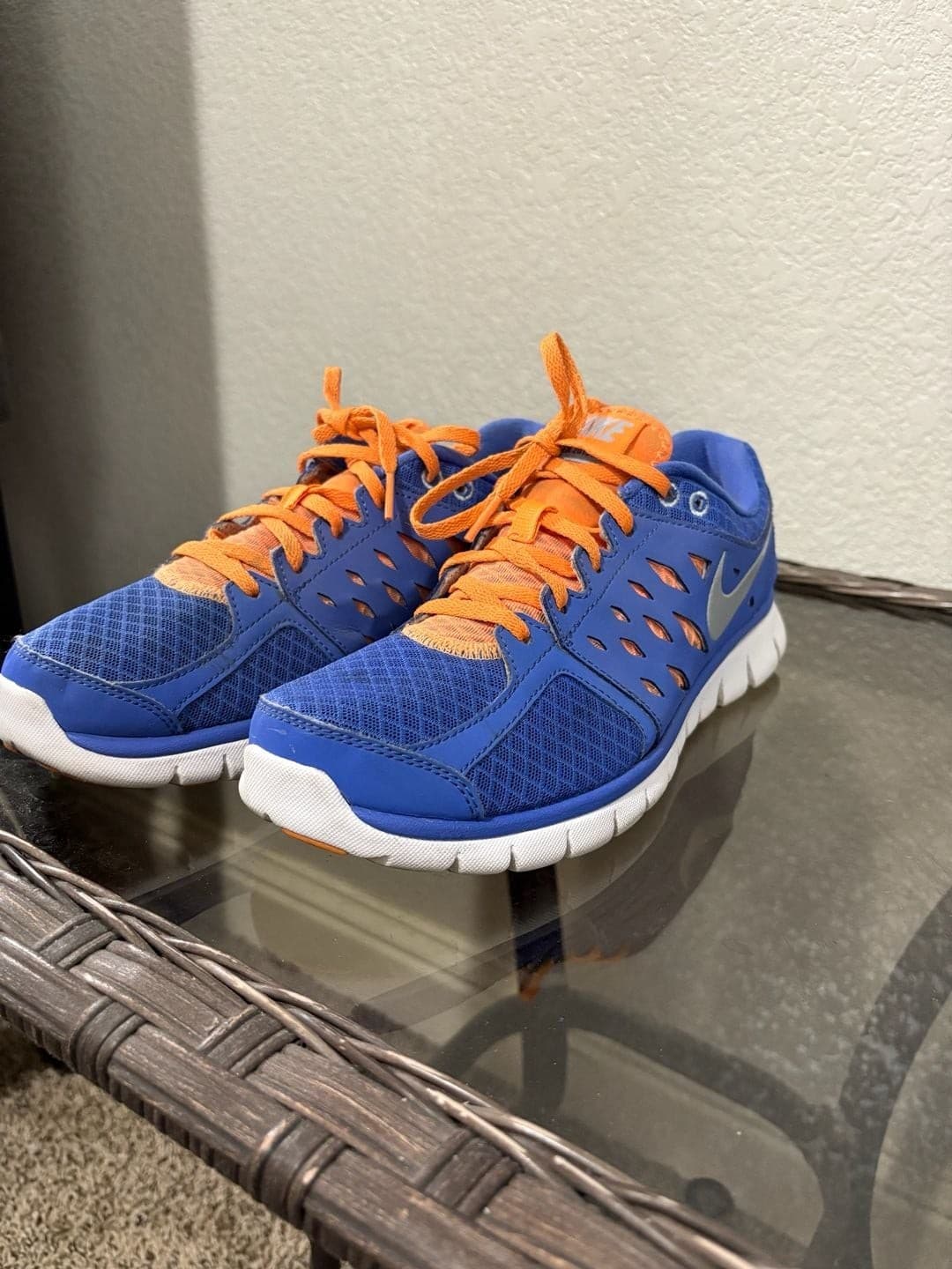Nike Flex 2013 Run Women's Running Sneakers Blue and Orange