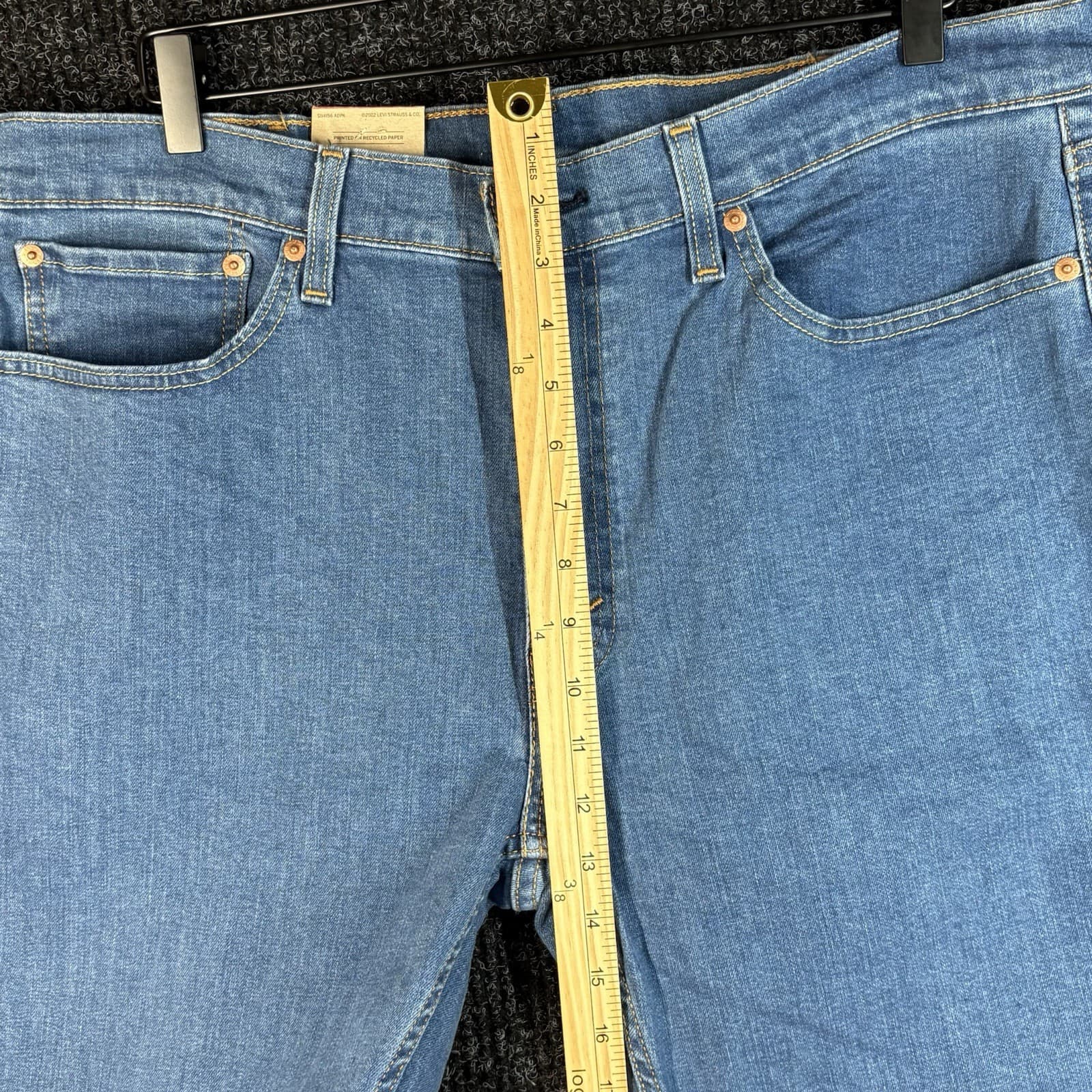 Levi's 514 Men's Straight Leg Stretch Blue Jeans, Size 38"x32" - Thumbnail 5