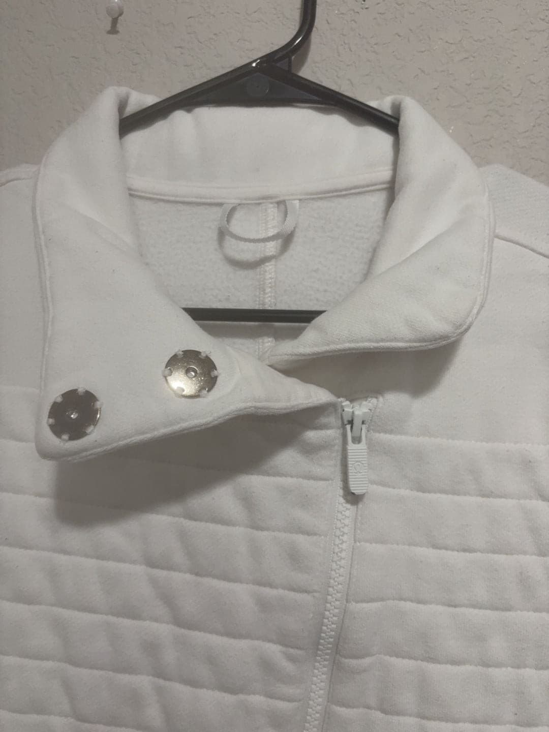 Lululemon Quilted Moto Sweatshirt Jacket White - Thumbnail 4