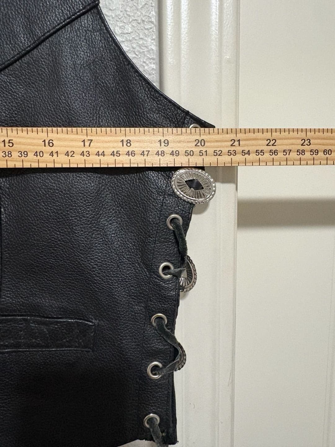 Genuine Leather Harley Owners Group Ladies of Harley Vest Size L - Thumbnail 6