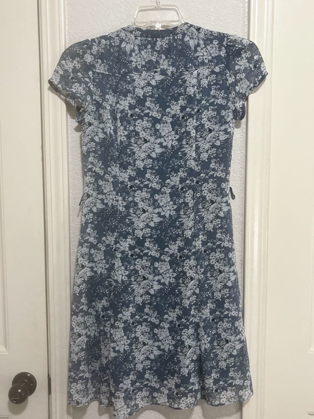 MSK Petite Floral Print Chiffon Dress Size 8P - Thumbnail 3
