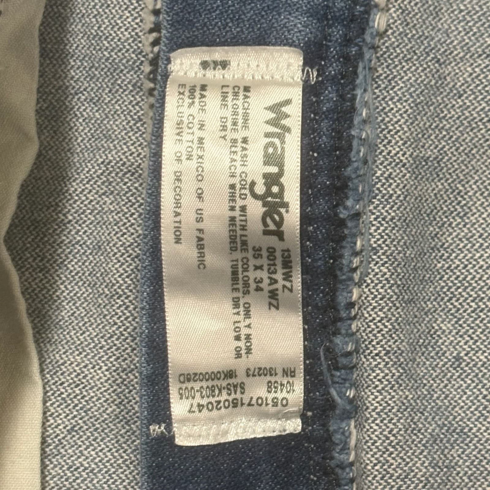 Wrangler 13MWZ Cowboy Cut Original Fit Jeans 35x34 - Thumbnail 5