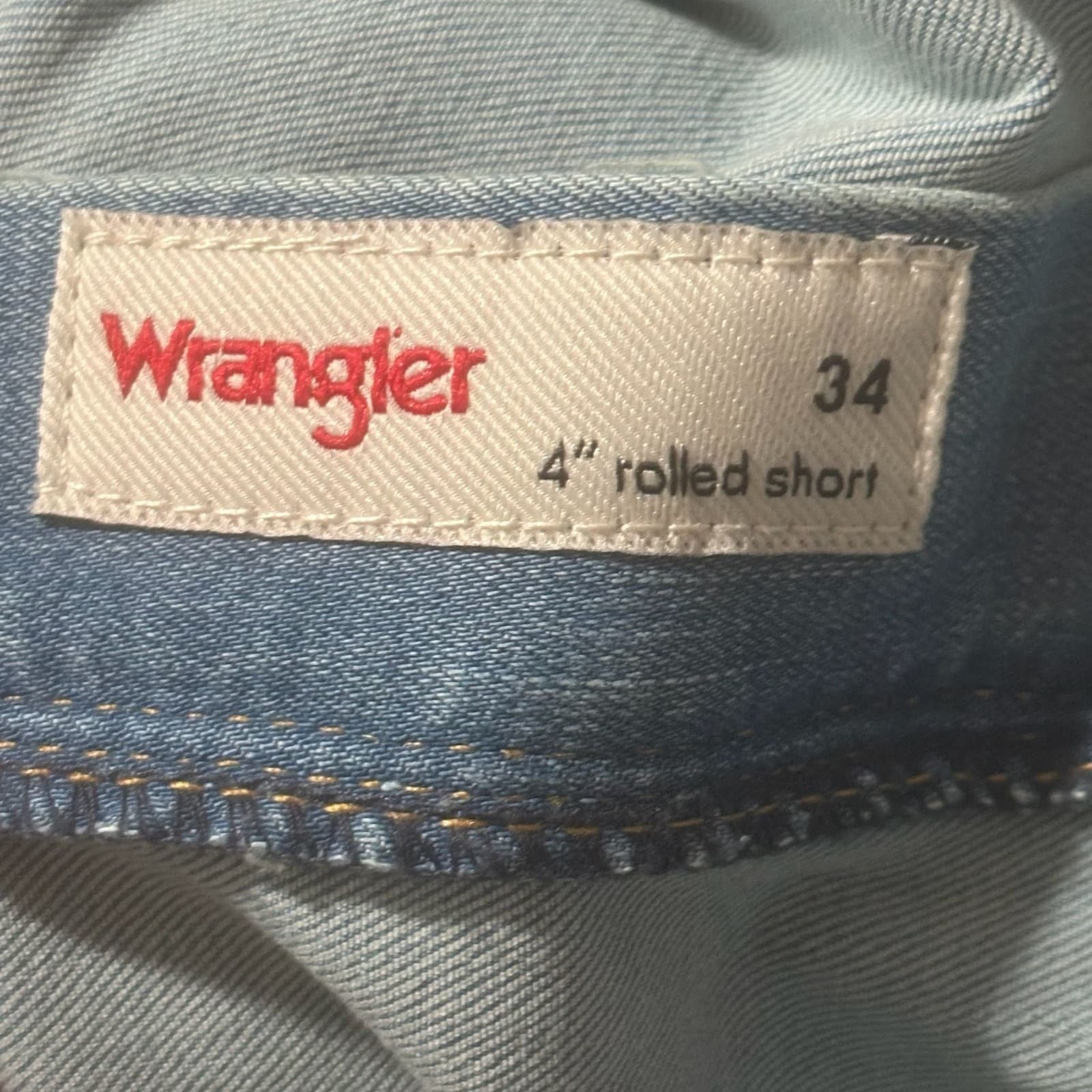 Wrangler 4" Rolled Denim Shorts Size 24W - Thumbnail 3