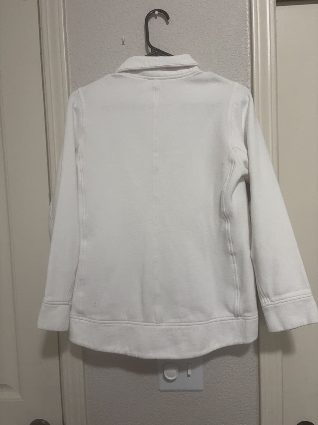 Lululemon Quilted Moto Sweatshirt Jacket White - Thumbnail 6
